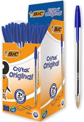 PENNA BIC CRISTAL                BLU'   SC 50 PZ