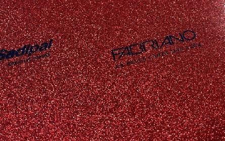CARTONCINO GLITTER ROSSO 50X65   GR.330 BL  5 FG