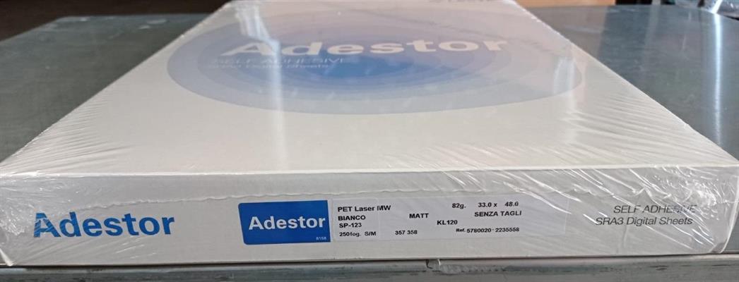 PET BIA.MA.ADESIVO LASER 33X48   ADE.ST.SC 250 FG