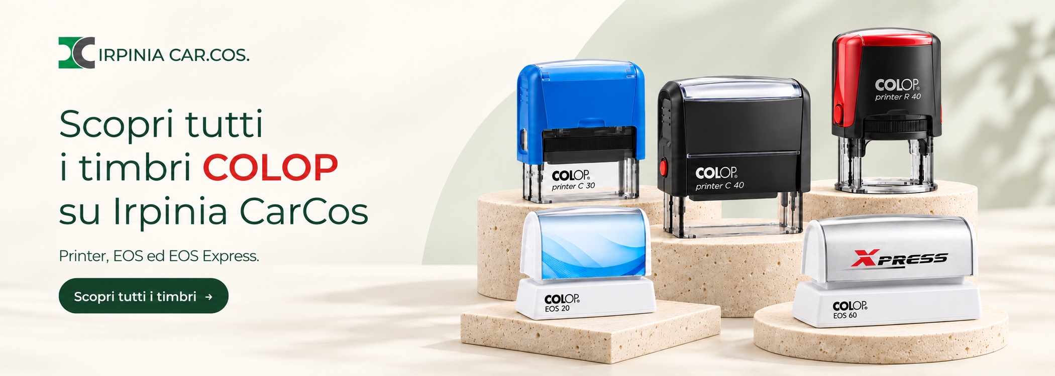 Scopri tutti i timbri COLOP su Irpinia CarCos: Printer, EOS ed EOS Express